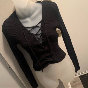 Black Ribber Sweater